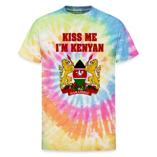 Kiss Me, I'm Kenyan - Unisex Tie Dye T-Shirt
