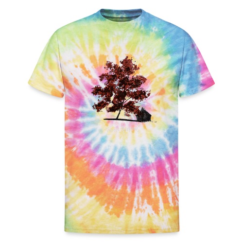 Red Tree design3PNG - Unisex Tie Dye T-Shirt