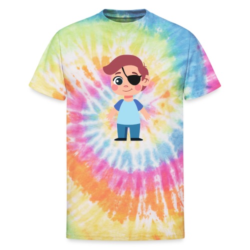 Boy with eye patch - Unisex Tie Dye T-Shirt