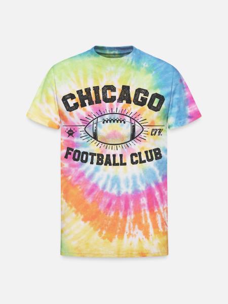 Chicago Football Club Emblem - Unisex Tie Dye T-Shirt - rainbow