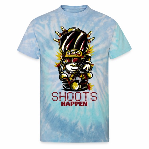 Shoots Happen Battle Royal Shotter Gamer Sayings - Unisex Tie Dye T-Shirt