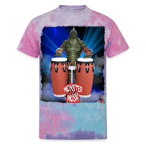 Monster Mosh Creature Conga Player - Unisex Tie Dye T-Shirt