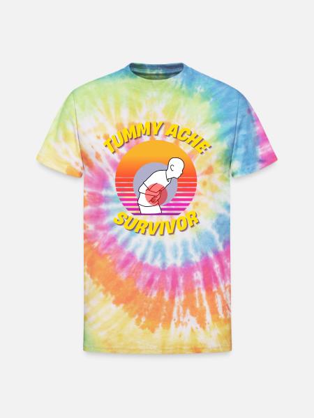 Tummy ache survivor - Unisex Tie Dye T-Shirt - rainbow