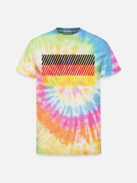 germany flag - Unisex Tie Dye T-Shirt - rainbow