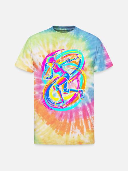 Roller Skater - Unisex Tie Dye T-Shirt - rainbow
