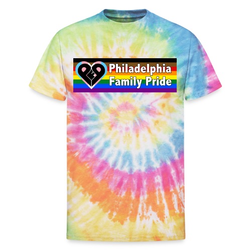 Philadelphia Family Pride Logo with Name - Unisex Tie Dye T-Shirt