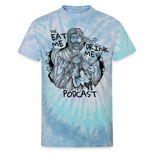 Eat Me Drink Me Podcast revamped logo - Unisex Tie Dye T-Shirt