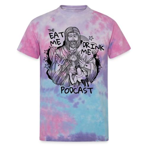 Eat Me Drink Me Podcast revamped logo - Unisex Tie Dye T-Shirt