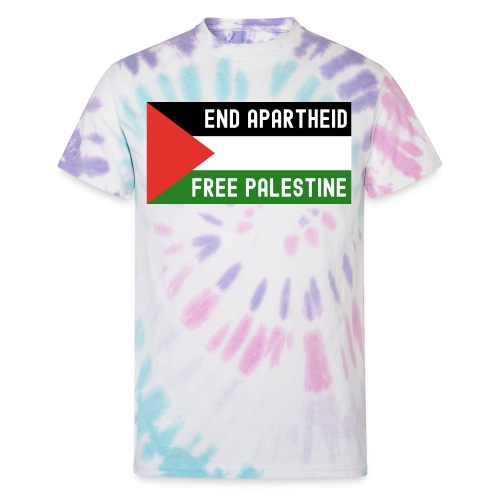 End Apartheid Free Palestine, Flag of Palestine - Unisex Tie Dye T-Shirt