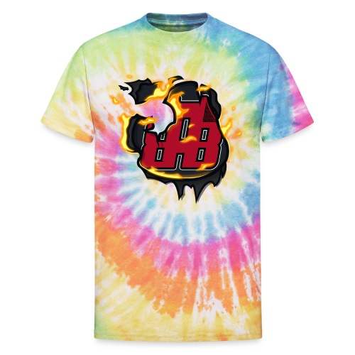 BAB Logo on FIRE! - Unisex Tie Dye T-Shirt