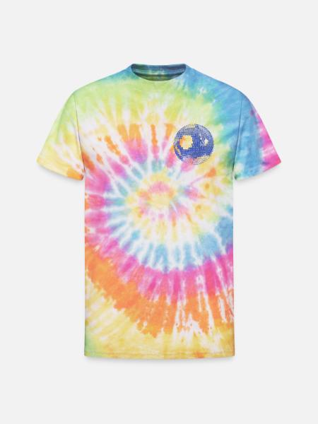 Retro Disco Ball - Unisex Tie Dye T-Shirt - rainbow