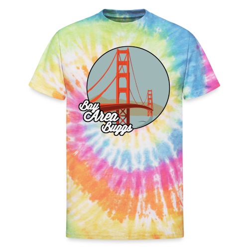 Bay Area Buggs Bridge Design - Unisex Tie Dye T-Shirt