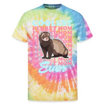 Ferret Mom Ferrets Owner - Unisex Tie Dye T-Shirt - rainbow - Front