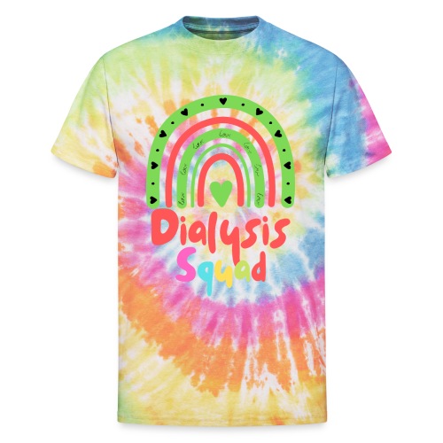 Dialysis Squad Funny Nephrology Hemodialysis Nurse - Unisex Tie Dye T-Shirt