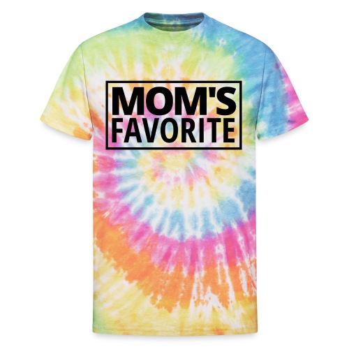 MOM'S FAVORITE (Black Stamp Logo) - Unisex Tie Dye T-Shirt