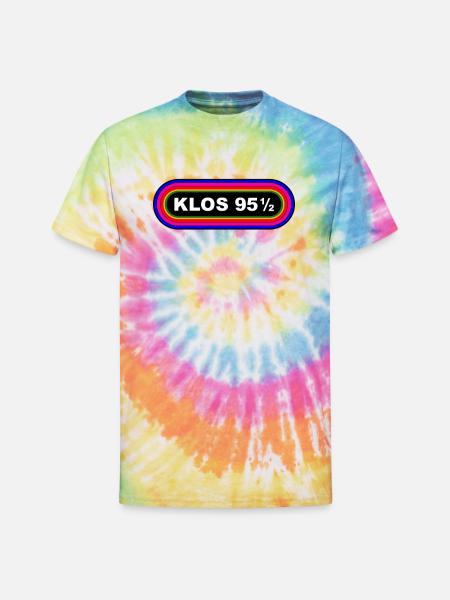 KLOS 95 1/2 RADIO VINTAGE RECREATION - Unisex Tie Dye T-Shirt - rainbow