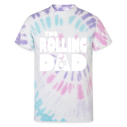 Rolling dad in a wheelchair - Unisex Tie Dye T-Shirt