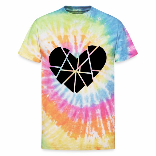 Heart Broken Shards Anti Valentine's Day - Unisex Tie Dye T-Shirt