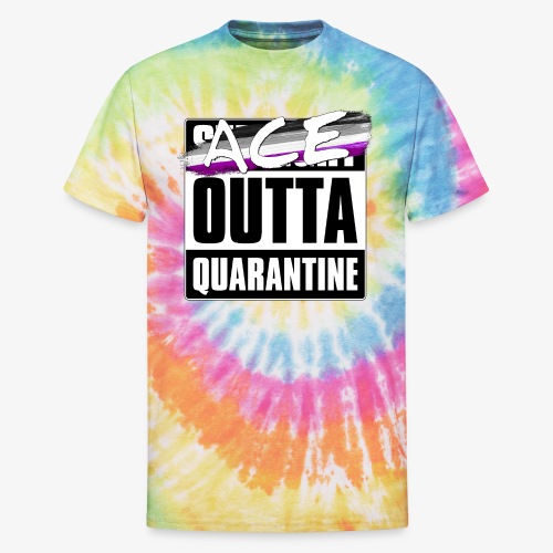 Ace Outta Quarantine - Asexual Pride - Unisex Tie Dye T-Shirt