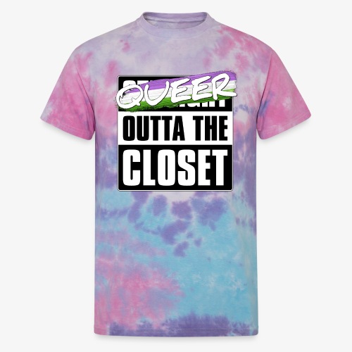 Queer Outta the Closet - Genderqueer Pride - Unisex Tie Dye T-Shirt