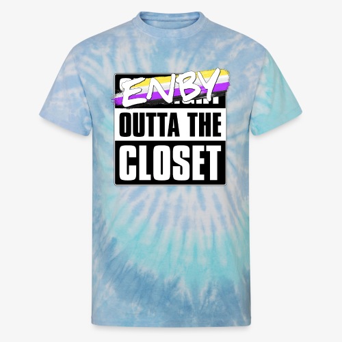 Enby Outta the Closet - Nonbinary Pride - Unisex Tie Dye T-Shirt