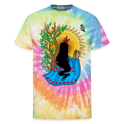 Native American Indian Indigenous Wind Song - Unisex Tie Dye T-Shirt