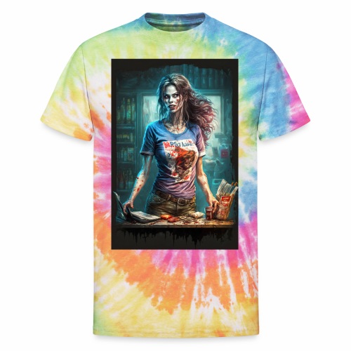 Zombie Cashier Girl 06B: Zombies In Everyday Life - Unisex Tie Dye T-Shirt