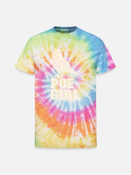 CROW / RAVENS: Raven Lunatic - Unisex Tie Dye T-Shirt - rainbow