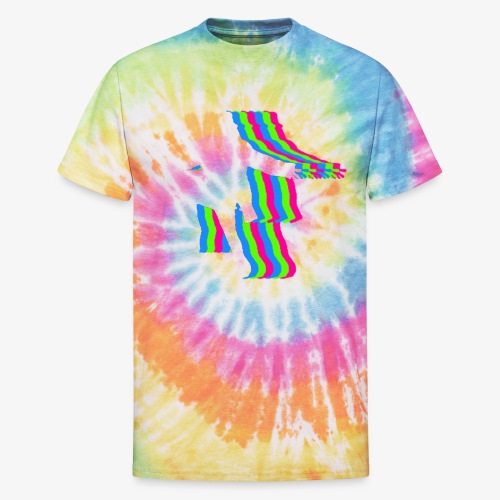 silhouette rainbow cut 1 - Unisex Tie Dye T-Shirt