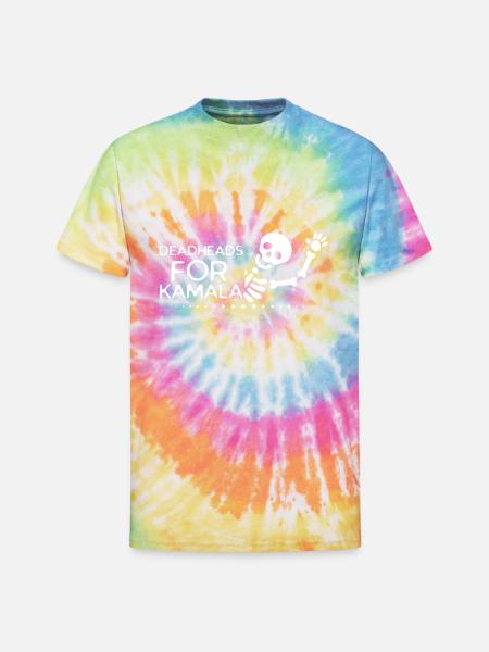 Deadheads For Kamala - Unisex Tie Dye T-Shirt - rainbow