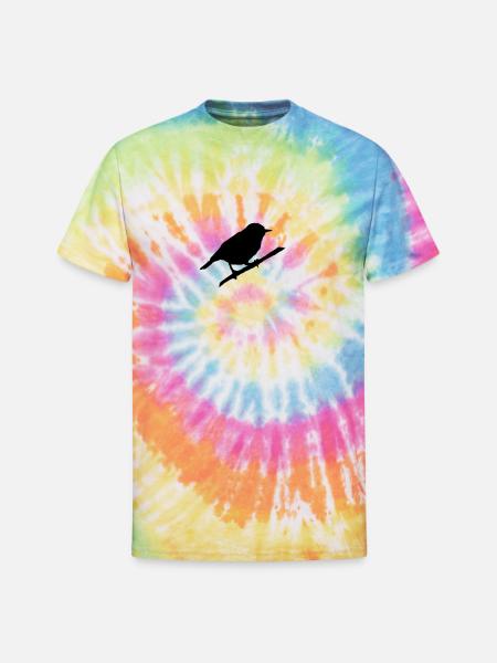 Bird - Unisex Tie Dye T-Shirt - rainbow