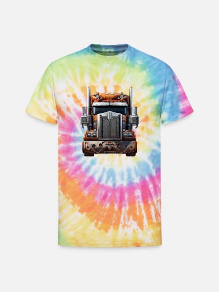 Rugged Simi Truck - Unisex Tie Dye T-Shirt - rainbow