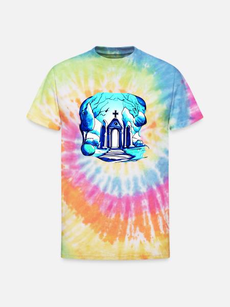Cemetery Grave Graveyard - Unisex Tie Dye T-Shirt - rainbow