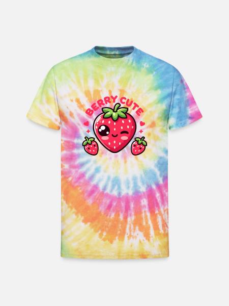 Berry Cute - Unisex Tie Dye T-Shirt - rainbow