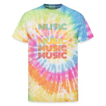 Retro Music - Unisex Tie Dye T-Shirt - rainbow - Front