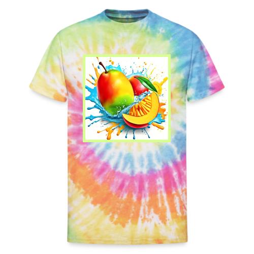 Tropical Mango Treat - Unisex Tie Dye T-Shirt