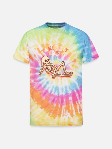 Taking it easy - Unisex Tie Dye T-Shirt - rainbow