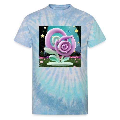Lila Bloom | Double Floral Eco-Inspired Art - Unisex Tie Dye T-Shirt
