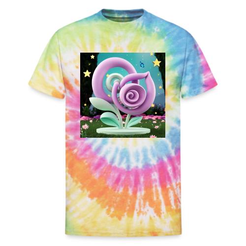 Lila Bloom | Double Floral Eco-Inspired Art - Unisex Tie Dye T-Shirt