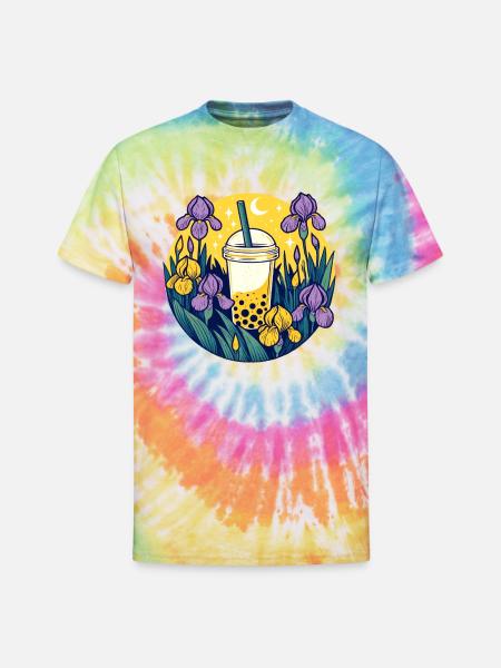 Bubble Tea - Unisex Tie Dye T-Shirt - rainbow