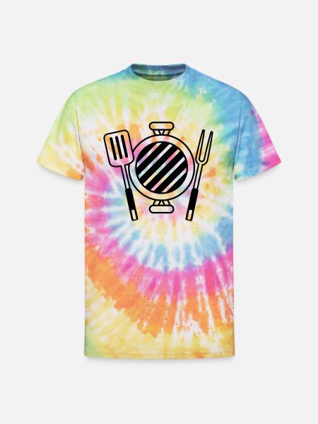 Charcoal BBQ grill master - Unisex Tie Dye T-Shirt - rainbow
