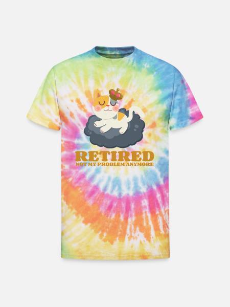 Cat King Queen - Unisex Tie Dye T-Shirt - rainbow