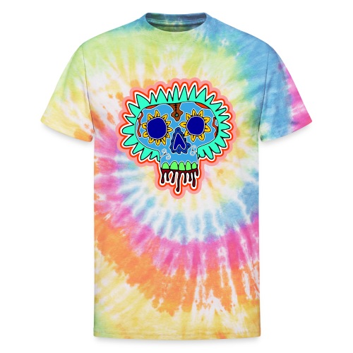 Hippy Día de Muertos - Unisex Tie Dye T-Shirt