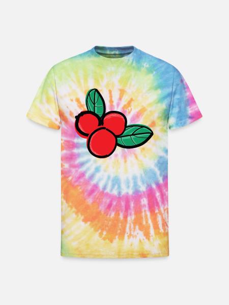 lingonberries berry fruit - Unisex Tie Dye T-Shirt - rainbow