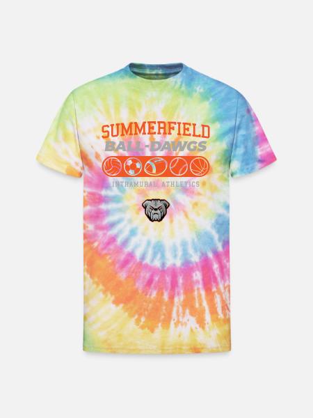 Summerfield Ball Dawgs - Unisex Tie Dye T-Shirt - rainbow