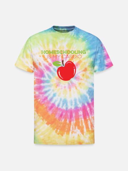 Homeschooling Is My Cardio - Unisex Tie Dye T-Shirt - rainbow