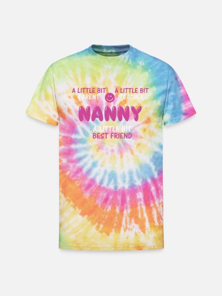 Cute Nanny - Unisex Tie Dye T-Shirt - rainbow