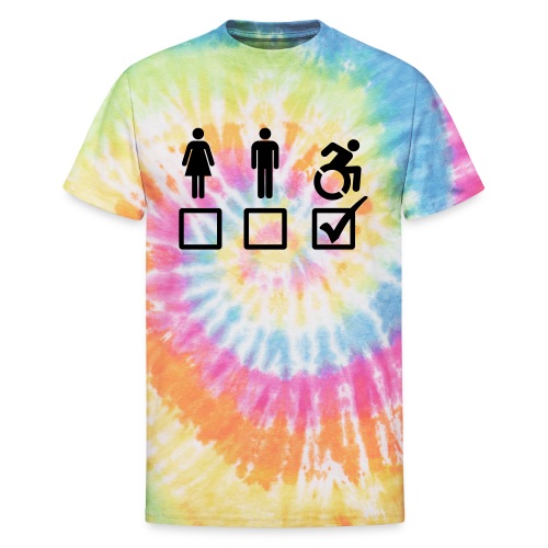 A wheelchair user is also suitable - Unisex Tie Dye T-Shirt