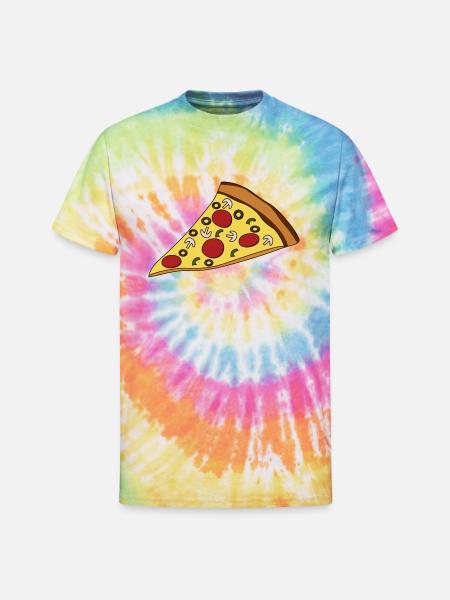 pizza slice - Unisex Tie Dye T-Shirt - rainbow