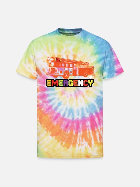 Firefighter Emergency - Unisex Tie Dye T-Shirt - rainbow
